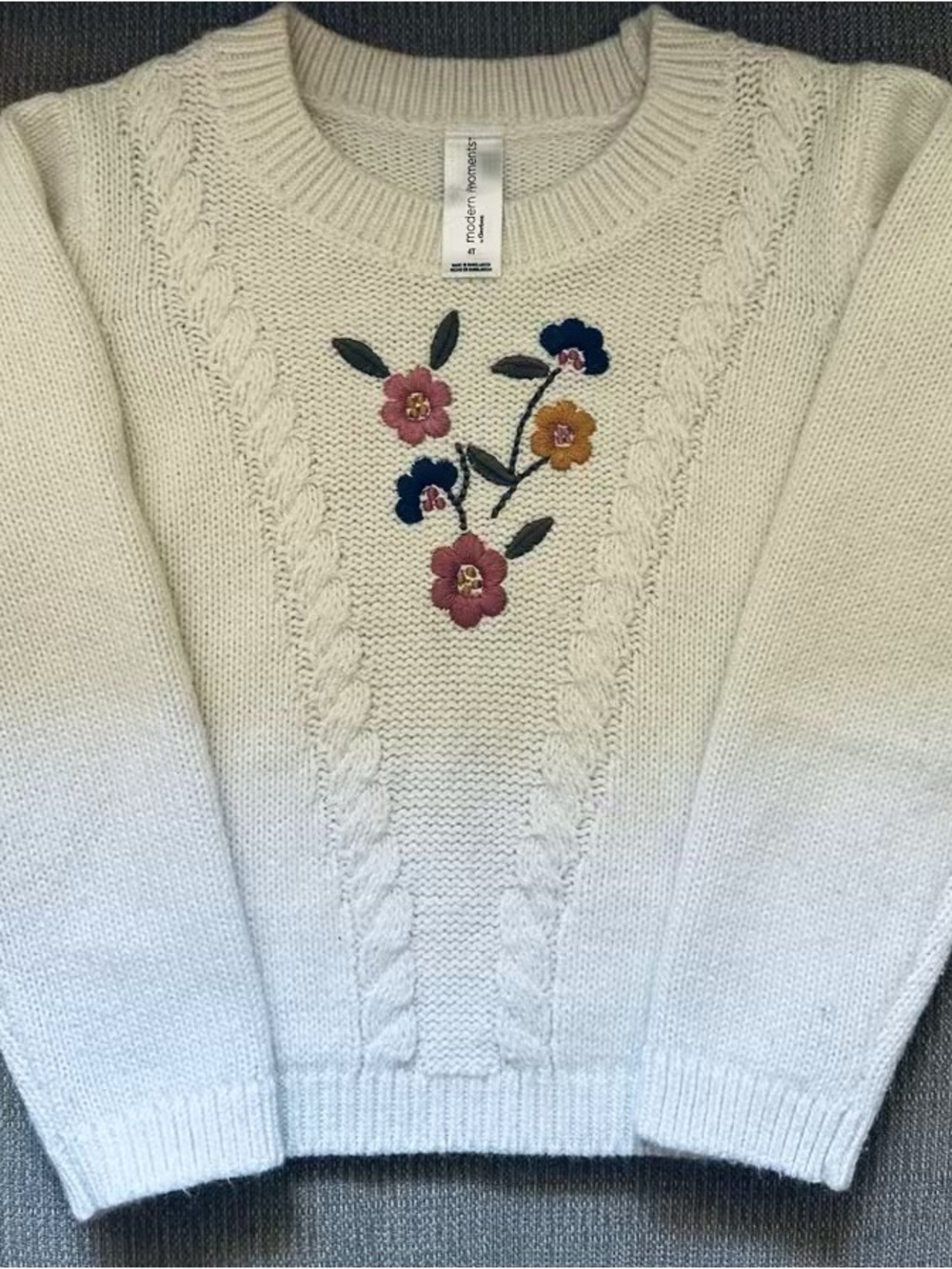 Modern Moments by Gerber Floral Knit Sweater 4T